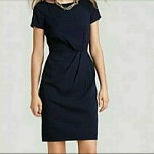 Theory Black Ruched Wool Dress 8